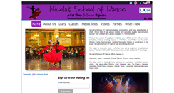 Desktop Screenshot of nicolasschoolofdance.co.uk
